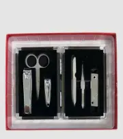 Perry Ellis Men's Silver 6-Piece Manicure Grooming Kit