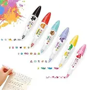 Infinite Decorative Pens, DIY Cute Animals Press Type Decorative Pen, DIY Lace Correction Tape Sticker Pen, Pens for Scrapbooking