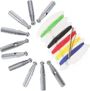 [TOGEVAL] Parasol Tail Drip Beads 10pcs Plastic Umbrella Tail Beads 3mm Hole Replacement Bone Covers Light Grey Easy to Install