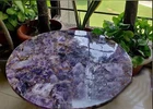 15" Stunning Round Amethyst Stone Center Table Top Luxury Hotel Interior Decors