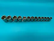NEW Snap-On 13pc - 1/2" to 1-1/4" Shallow Socket Set - 1/2" Drive - 313TWYA SAE