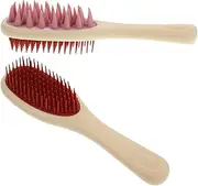 FRCOLOR 2pcs Scalp Massager Tool with Long Handle Silicone Hair Scrub Brush for Exfoliating and Shampooing Durable and Versatile Hair Scalp Brush