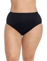 [Miraclesuit Swim] Full Coverage Shaping Bikini Bottoms Plus in Black