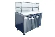 Atosa 2 Door Sandwich Bar With Glass Canopy 1225Mm MSF8302G - MSF8302G-SM