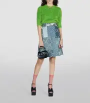 Gucci GG Patchwork Denim Mini Skirt 701436 -With Tags- RRP$4,000 AUD