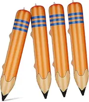 FOYTOKI 4 Giant Inflatable Pencils Large Pencil Balloons for Classroom Decor Back to School Fun Random Color