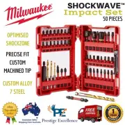 Milwaukee Drill Bit Set SHOCKWAVE Impact Driver Home Wood Metal HoleTools - 50pc