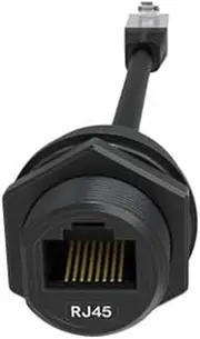 1Pcs RJ45 Male to Female Waterproof Extension Cable 8P8C Connector Ethernet LAN Extension Cable Panel Mount, Thread