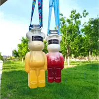 在飛比找蝦皮購物優惠-Pet 500ml小熊設計飲料瓶奶茶瓶果汁瓶塑料透明瓶