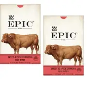 Epic SWEET & SPICY SRIRACHA Grass Fed Beef Bite-Size Snacks 2.5oz 2Pk