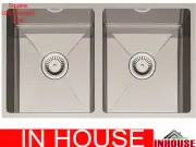 DOUBLE Undermount Square Sink,760x400x200mm