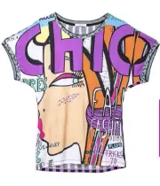 NWT CUSTO BARCELONA AFRA CHIC S/S Shirt / Top NEW FUN / FUNKY - HARD TO FIND MD