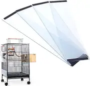 Squirrel Baffles for Bird Feeders | Transparent Bird Cage Food Catcher Birdcage Cover,Squirrel Baffle Parakeet Cage Accessories for Square Cages, Bird Feeders Outdoor Garden