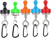 Magnetic Hooks for Canopy,5PCS Magnet Tent Clip Hanger with Carabiner for Camping,Heavy Duty Earth Magnets, Multifunctional Tent Canopy,Suitable Tents Swivel Snap for Outdoor Camping Hiking Traveling