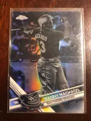 2017 Topps Chrome Negative Refractor #40 Manny Machado Baltimore Orioles