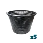 Mesh Pot Basket 200mm X 5 Black Plastic DWC NFT Hydroponics Aquaponics