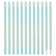 12 Pack Triangle Hole Design HB Graphite Pencil with Eraser, Dark Green