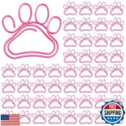 Sabary 50 Pcs Paw Paper Clips Mini Cute Dog Shape Paper Clips Dog Lover Gifts