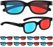 Veemoon 10 Pack 3D Movie Glasses Ultra-Lightweight Game Glasses for Theater Home Computer Use