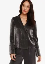 Phase Eight Mackenzi Metallic Tux Jacket New Size UK 8 RRP £79