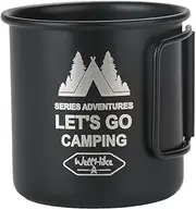 Generic Aluminum Alloy Tea Beer Coffee Mug Lightweight Portable Camping Cup 300ML Coffee Cup with Foldable Handle Camping Mug for Outdoor Use