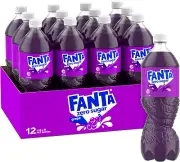 Fanta Zero Sugar Grape Soft Drink Pet Bottle, 1.25 Litre (Pack of 12)