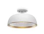 Orein 13 in. Matte White Selectable LED Semi Flush Mount Light