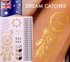 FLASH TATTOOS Dreamcatchtcher Boho Hamsa Metallic Henna Tribal Gypsie Tattoos