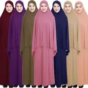 Muslim Prayer Dress Khimar Caftan Islamic Women Hijab Abaya Kaftan Robe Clothing