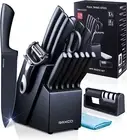 RAXCO Knife Set, Kitchen Knife Set,Knife Block Set, Chef Knife Set with Block...