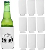 10PCS Can Cooler Sublimation Blanks Neoprene Beer Sleeves Insulated Can Holder for Slim Drink Beer Cans DIY Projects Cooler