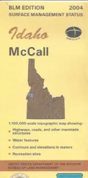 BLM USGS 1:100,000 edition topographic map McCall Idaho