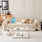 ROOMLIFE Khaki Boho Couch Cover for 3 Cushion Couch L Shape Sofa Covers for S...