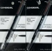 (2) Covergirl Easy Breezy Brow Micro-Fine + Define Pencil Sealed~715 Honey Brown