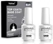 Vishine Long Lasting Soak Off Nail Polish Base + Top Coat Set Gel 15ml