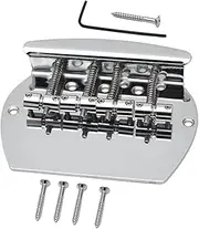 Yardwe Bass Bridge Tailpiece Bridge for Guitar O Electric Guitar Parts Professional Bass Parts Fixed Tailpiece ​musical Instrument Accessory Metal Silver