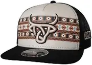 [LOST CALF] Luka Flat Youth Cream & Black - Hats Cap, Black