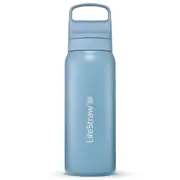 LifeStraw Go 2.0 - 700ml Stainless Steel Water Filter Bottle - Icelandic Blue
