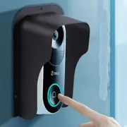 Doorbell Rain Cover, Ring Doorbell Cover Weatherproof Access Control Rain Cover Large Metal Ring Doorbell Protector, Black