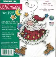 Dimensions Whimsies Cross Stitch Kit - Leaping Santa