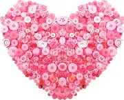 600-700Pcs Pink Buttons for Crafts Bulk Assorted Button Pink for Crafting Pink C