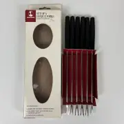Roshco Set of 6 Fondue Forks Bakelite Handles Colored Tops
