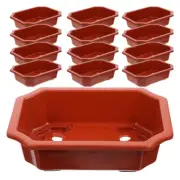 Plastic Flower Pots Rectangular Coffee Planter Bonsai Pot Plant Holder Vertical