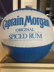 NOS Vintage Captain Morgan Rum Beach Ball Beach Toy Inflatable Promo Liquor