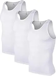 [LOMGXIU] Men's Compression Tank Top Athletic Underwear Base Layer for Sport 3 Pack