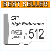 Silicon Power 512GB High Endurance UHS-I microSDXC Card with SD Adapter