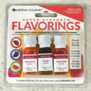 LorAnn Gourmet Super Strength Flavorings Fruity Mix 3 Pack Grape Strawberry