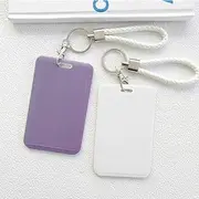 2 Pack Sliding ID Badge Holder for Office School ID Credit Cards Proximity Key Cards Driver’s Licenses and Passes