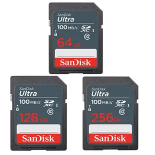 SanDisk 64G 128G 128GB 256G SDXC【100MB 灰】Ultra SD UHS 相機記憶卡