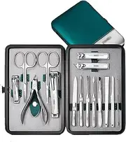 Manicures, Pedicure Kits, Nail Clippers, 15pcs Professional Nail Clipper Kit Manicure Set with Portable Leather Case, Stainless Steel Manicure and Pedicure Grooming Kit Professional Grooming Kits
